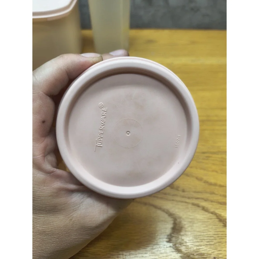 Lot‎ of 4 Vintage Light Pink Tupperware Mix Lot Made In The USA